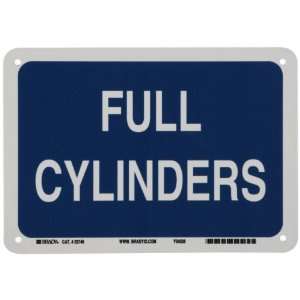   on Blue Chemical and Hazardous Materials Sign, Legend Full Cylinders