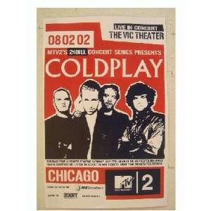 Coldplay Tour Poster Chicago Vic Theater