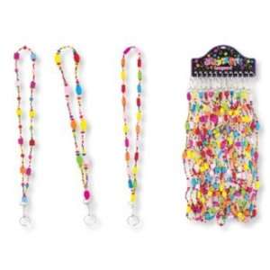  12 Assorted Bead tastic Lanyards with Keyring Case Pack 