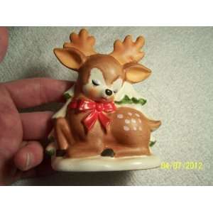  Lefton Ceramic Deer Napkin Holder 