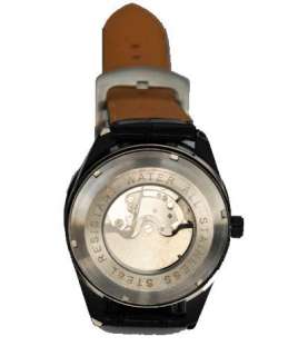   Transparent 12hr Chronograph Tourbillon Mens Leather Watch FUYATE C