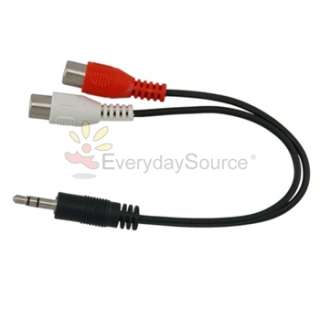 15CM Stereo 3.5mm Male to 2 RCA Female Y Adapter Cable  