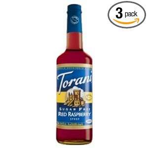 Torani Syrup, Sugar Free, Red Raspberry, 33.81 Ounce (Pack of 3 