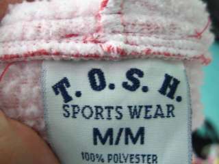 TOSH SPORTSWEAR Kids Pink Zip Up Fleece Sweatshirt Sz M  