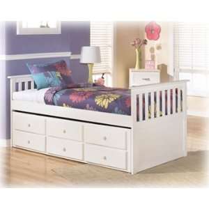  Lulu Youth Bedroom White Twin Trundle Drawer Box