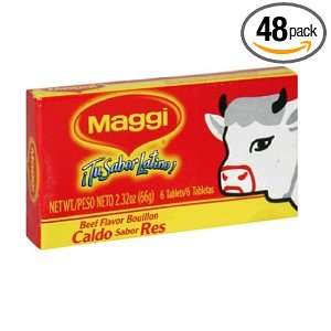 Maggi Beef Bouillon, 6 Tab Packets (Pack of 48)  Grocery 