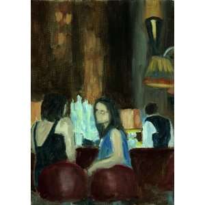  Pub at Grand Central, Original Painting, Home Decor 