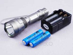 1300 Lumens CREE XM L T6 LED Light Flashlight Torch + 2x18650 