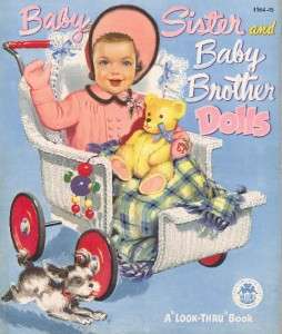 Vintage BABY BRO SISTER PAPER DOLL LASER RPRO FREESHW/2  