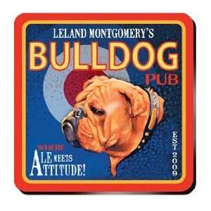  British Bull Dog Ale Pub Bar Personalized Coasters and 