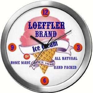  LOEFFLER 14 Inch Ice Cream Metal Clock Quartz Movement 