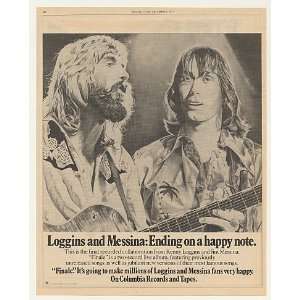  1977 Loggins & Messina Finale Columbia Records Print Ad 