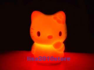 LED Six Colors Changing Mini Hello Kitty Christmas Night Light Lamp