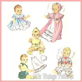 Vtg 1950s Baby Doll Pattern ~ 11 12 Tiny Tears, Betsy Wetsy, Dy Dee 