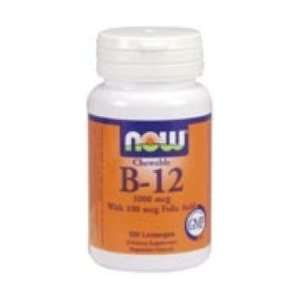 Vitamin B 12 Chewable 100 Loz 1000 mcg   NOW Foods