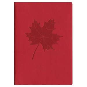  Pierre Belvedere Canada Travel Journal, Flexible Cover, Red 