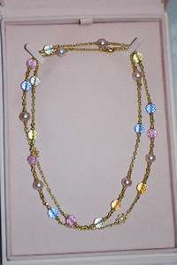 Judith Ripka Bahama Mama Confetti Necklace 6k retail  