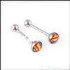 Surgical Steel Tongue Bar PIERCING Superman NEW 002  