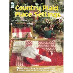  Crochet Country Plaid Place Setting Pattern Arts, Crafts 