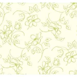 Contemporary Wallpaper Green And White WE71204