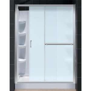   Door Frosted Glass, Hardware Finish Chrome, Drain Location Right