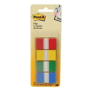  Post it Flags, Assorted Primary Colors, 1 Inch, 80 Per 
