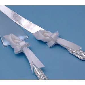  Calla Lily Crystal Wedding Cake Knife Set