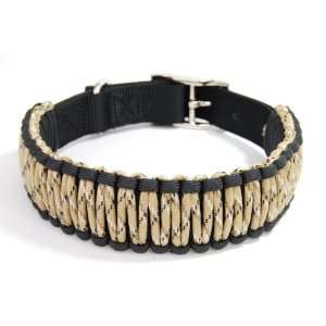   Dog Collar Desert Camo/Black by Survival Braid   Large