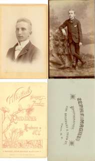 CABINET CARD LOT YOUNG MEN LOT OF 5  
