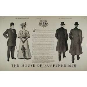  1906 Double Page Ad Men Suit Coat Fashion Kuppenheimer 