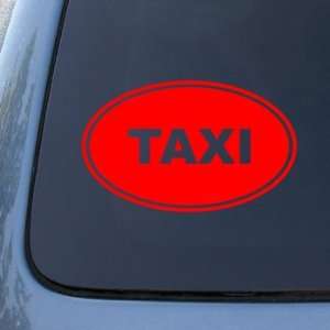 TAXI EURO OVAL   Cab   Vinyl Car Decal Sticker #1900  Vinyl Color 