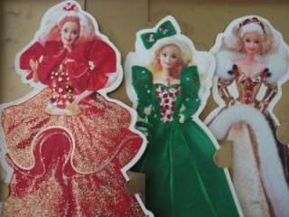 Barbie Doll Holiday Cards Hallmark 1995 MINT Set of 3  