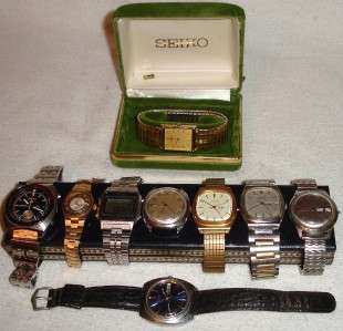   WIND UP WRISTWATCHES SEIKO LCD CHRONO ELECTRA SPEED TIMER TIMEX  