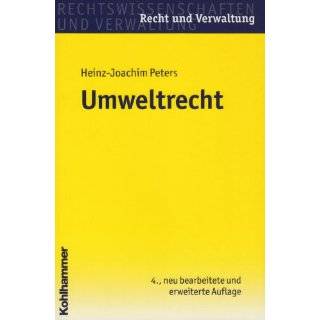 Umweltrecht by Heinz Joachim Peters ( Perfect Paperback   Mar. 1 
