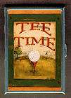   TEE TIME ANTIQUE IMAGE ID Holder Cigarette Case or Wallet Made in USA