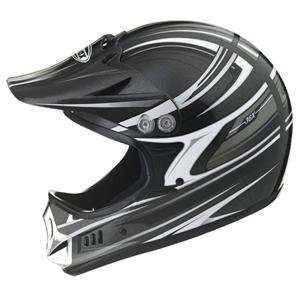  GMax Youth GM36Y Helmet   Youth Small/Black/White/Silver 