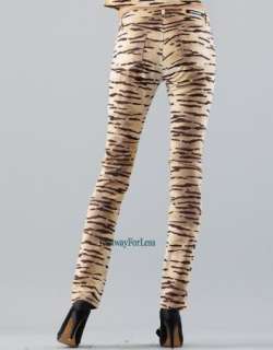 LOVE MOSCHINO Caipirina Skinny Tiger Print Pants 27 New  