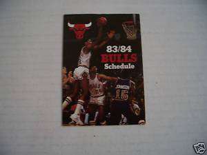 1983 84 Chicago Bulls Basketball Pocket Schedule Canon  