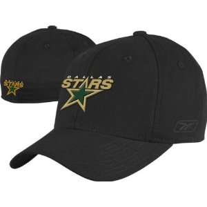  Dallas Stars Basic Logo Black Structured Flex Hat Sports 