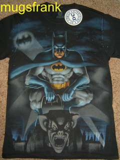 Batman Perched on Gargoyle Bat Signal Dc Comics Shirt  