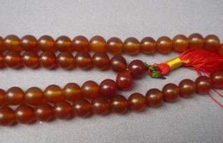 Tibet Buddhist Carnelian 108 Prayer Worry Beads Mala  