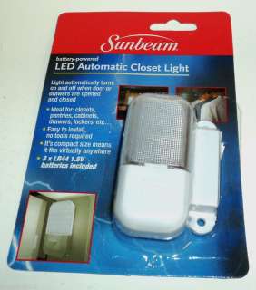 SUNBEAM Battery Powered LED Automatic Closet Light NIP  