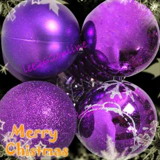 purple christmas tree decorations set of 4 baubles this is