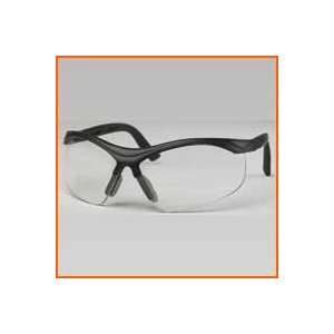  Bifocal Safety Glasses (Black Frame, Clear Lens) +1.0 