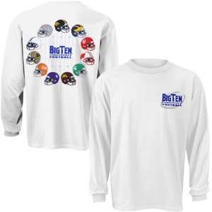  Big Ten Conference White Long Sleeve T shirt Sports 
