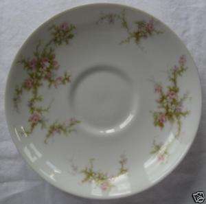 THEODORE HAVILAND LIMOGES PINK ROSES SPRAY SAUCER  