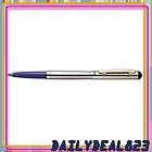 Pentel Rolling Writer Ball Point Pen Gold Trim Blue Ink