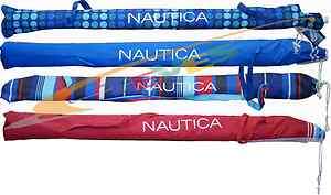 Nautica 7 Sun Beach Umbrella Canopy Patio Portable Carry Case Steel 