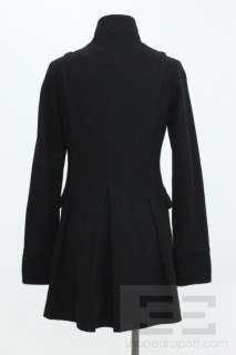 Lerario Beatriz Black Wool Double Breasted 3/4 Length Coat Size 4 