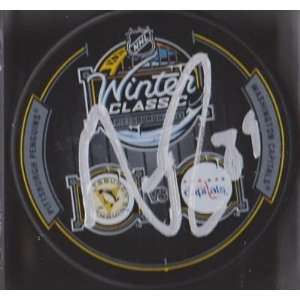  Mathieu Perreault Signed Puck   Winter Classic Dueling 